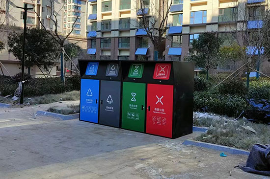 四分类垃圾桶罩，垃圾分类亭